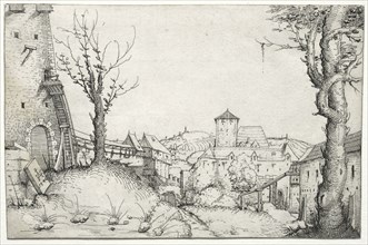 Courtyard of a castle, 1546. Augustin Hirschvogel (German, 1503-1553). Etching