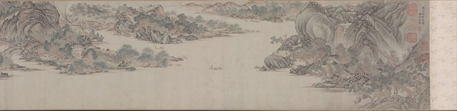 Greeting the Spring, 1600. Wu Bin (Chinese, active c. 1591-1626). Handscroll, ink and light color