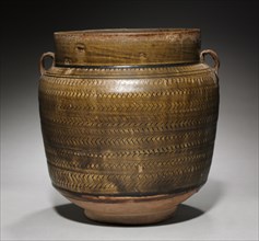 Jar:  Brown ware, 9th-10th Century. China, Northern, Tang dynasty (618-907) - Five dynasties