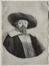 Samuel Manasseh Ben Israel, 1636. Rembrandt van Rijn (Dutch, 1606-1669). Etching with surface tone;