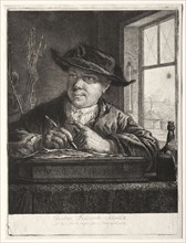 Self-Portrait. Georg Friedrich Schmidt (German, 1712-1775). Etching and drypoint