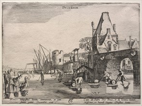 The Twelve Months: December. Jan van de Velde (Dutch, 1620-1662). Etching