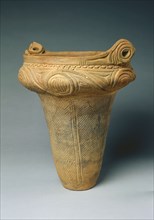Urn (kame), c. 2000 BC. Japan, Middle Jomon Period (c. 10,500-c. 300 BC). Earthenware, terracotta,