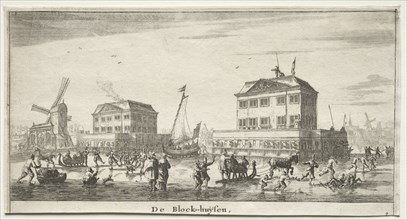 De Block-huysen. Reinier Nooms (Dutch, c. 1623-1667). Etching