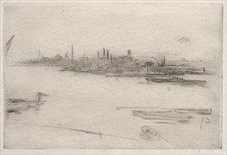 Battersea:  Dawn. James McNeill Whistler (American, 1834-1903). Drypoint