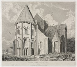 Church of St. Nicholas, at Caen. John Sell Cotman (British, 1782-1842). Etching