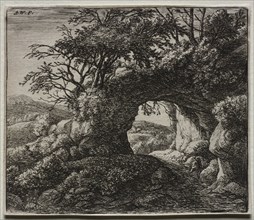 The Pierced Rock. Anthonie Waterloo (Dutch, 1609/10-1690). Etching