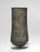 Button-Based Situla, 900-700 BC. Iran, Luristan, 9th-7th Century BC. Bronze, repoussé, punched,