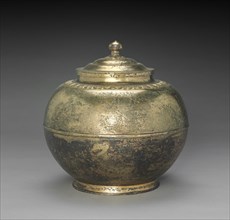 Cinerary Urn, 800s-900s. Japan, early Heian Period (794-c. 900). Gilt bronze; diameter of mouth: 12