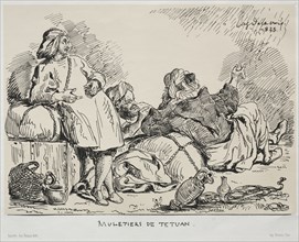 Muleteers of Tétuan, 1833. Eugène Delacroix (French, 1798-1863), Bertauts. Lithograph with beige