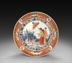 Saucer-shaped Dish, c. 1750. After a design by Cornelis Pronck (Dutch, 1691-1759). Porcelain;
