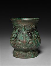 Zun:  Ceremonial Vessel, c. 1023-900 BC. China, Zhou dynasty (c. 1046-256 BC). Bronze; overall: 16