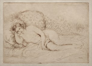 Femme nue couchée, 1906. Pierre-Auguste Renoir (French, 1841-1919). Etching