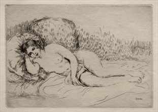 Femme nue couchée. Pierre-Auguste Renoir (French, 1841-1919). Etching