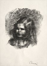 Claude Renoir, tourné à gauche. Pierre-Auguste Renoir (French, 1841-1919). Lithograph