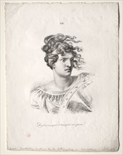 L'art de la lithographie: Head of an Amazon. Alois Senefelder (German, 1771-1834). Lithograph