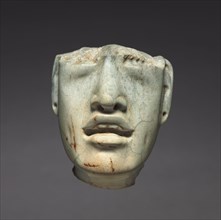 Head Fragment, c. 900-300 BC. Mexico, Olmec, 1200-300 BC. Jadeite; overall: 7.4 x 6.2 x 5 cm (2