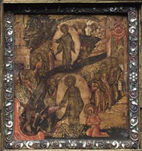 Portable Triptych Icon: The Resurrection and Anastasis, 1600s. Byzantium, Russia, Moscow?,