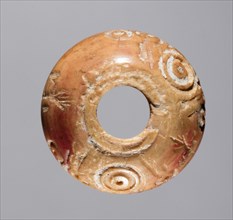 Spindle Whorl, 700s - 900s. Iran, early Islamic period, 8th - 10th century. Bone, incised; overall: