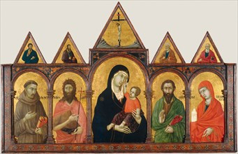 Virgin and Child with Saints, c. 1320. Ugolino di Nerio (Italian). Tempera and gold on wood panel;