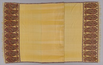 Shawl, before 1815, India, Kashmir, early 19th century, 2/2 twill tapestry weave, double