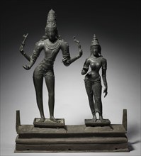 Shiva and Parvati, c. 950-960. South India, Tamil Nadu, Chola period (900-13th Century). Bronze;