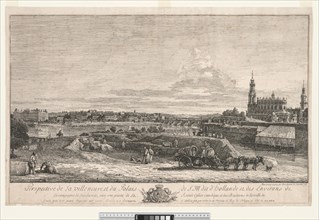 View of Dresden, 1748. Bernardo Bellotto (Italian, 1721-1780). Etching