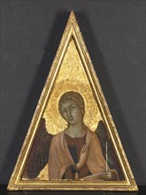 Pinnacle with Angel, c. 1340. Circle of Niccolò di Segna (Italian). Tempera and gold on wood;
