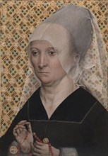 Portrait of a Woman, c. 1490-1495. Master of the Holy Kinship (German). Oil on wood; framed: 44 x