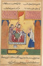 Page from Tales of a Parrot (Tuti-nama): Seventeenth night: The old procuress conveys the young
