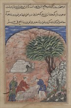 Page from Tales of a Parrot (Tuti-nama): Twentieth night: The suitors take the devotee’s daughter