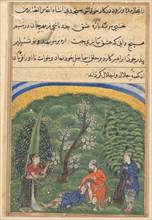 Page from Tales of a Parrot (Tuti-nama): second night: The sentinel in the employ of the Shah of
