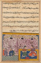 Page from Tales of a Parrot (Tuti-nama): Twenty-third night: The merchant’s daughter gives birth to