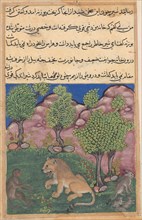Tuti-Nama (Tales of a Parrot): Tale XXVIII: The Monkey Advises the Suspicious Lion to Cast off Fear
