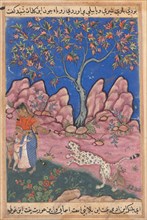 Page from Tales of a Parrot (Tuti-nama): Thirtieth night: The woman conversing with her children,