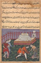 Page from Tales of a Parrot (Tuti-nama): Thirty-third night: Hearing her declaration of love, Ayaz