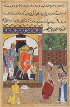 Page from Tales of a Parrot (Tuti-nama): Thirty-fifth night: The magician, disguised as a Brahman,