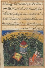 Page from Tales of a Parrot (Tuti-nama): Fourth night: The mendicant’s wife deceives him with a