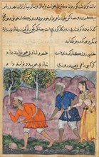 Page from Tales of a Parrot (Tuti-nama): Forty-second night: The Raja’s daughter, born with three