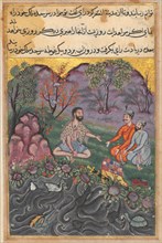 Page from Tales of a Parrot (Tuti-nama): Forty-sixth night: The Raja of Ujjain, who is traveling in