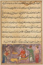 Page from Tales of a Parrot (Tuti-nama): Fourth night: The two erring cooks, dressed as