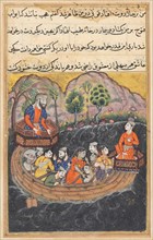 Page from Tales of a Parrot (Tuti-nama): Forty-eighth night: The young man of Baghdad joins the