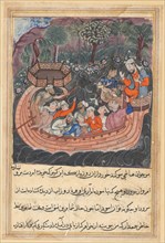 Page from Tales of a Parrot (Tuti-nama): Forty-eighth night: The young man of Baghdad reveals his