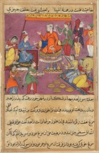 Page from Tales of a Parrot (Tuti-nama): Fifty-second night: The king gives his daughter in