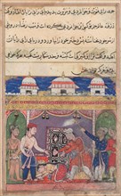 Page from Tales of a Parrot (Tuti-nama): Seventh night: The king of Bahilistan offers his daughter