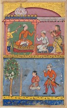 Page from Tales of a Parrot (Tuti-nama): Eighth night: The handmaiden appeals for justice and the