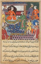 Page from Tales of a Parrot (Tuti-nama): Eighth night: The handmaiden again pleads for the death of