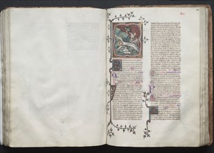 The Gotha Missal:  Fol. 102v, Text, c. 1375. And workshop Master of the Boqueteaux (French). Ink,