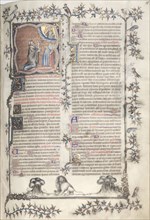 The Gotha Missal:  Fol. 11r, Offering of the Souls;  Bas-de-Page, Lions , c. 1375. And workshop