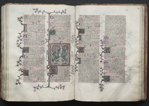 The Gotha Missal:  Fol. 117v, St. Peter Tied Upside Down to Cross, c. 1375. And workshop Master of